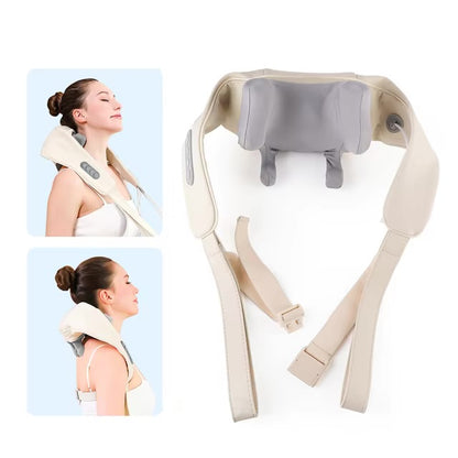 ShiatsuLuxe™ Heated Neck & Shoulder Messager         Patented Deep-kneading