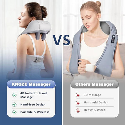 ShiatsuLuxe™ Heated Neck & Shoulder Messager         Patented Deep-kneading