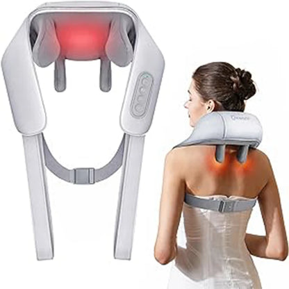 ShiatsuLuxe™ Heated Neck & Shoulder Messager         Patented Deep-kneading